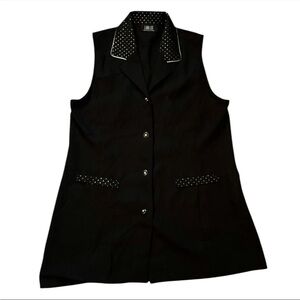 Beautiful Vintage Elegant Black and Gold Lana Lee Tunic Size 12